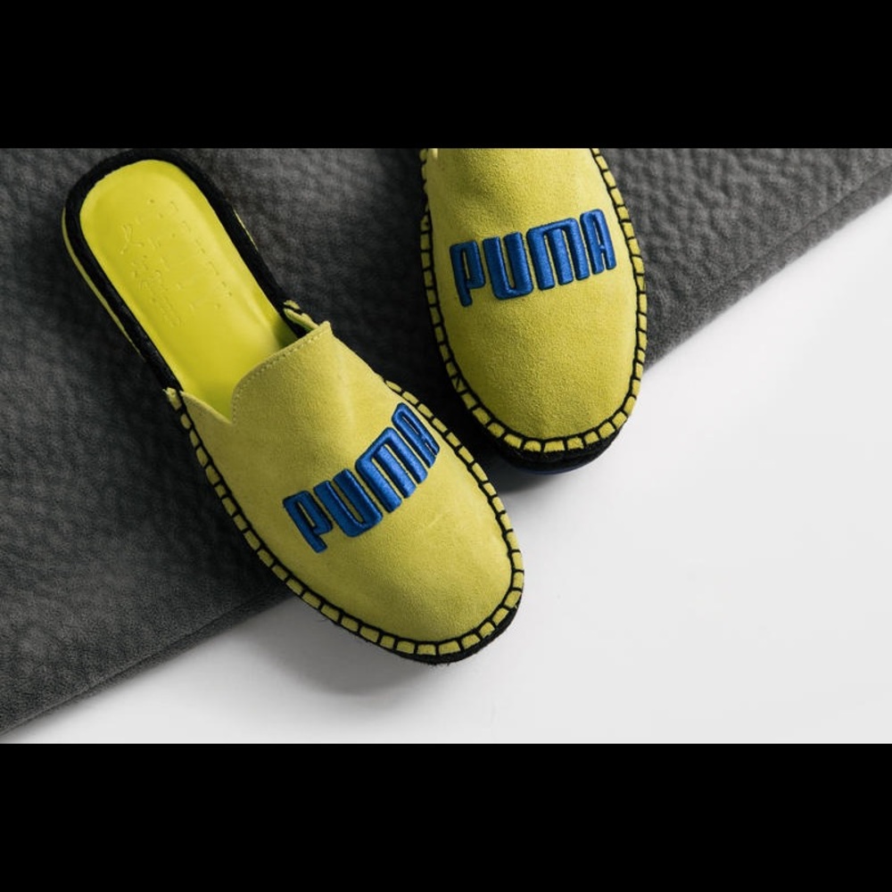 Green Puma Espadrille slides